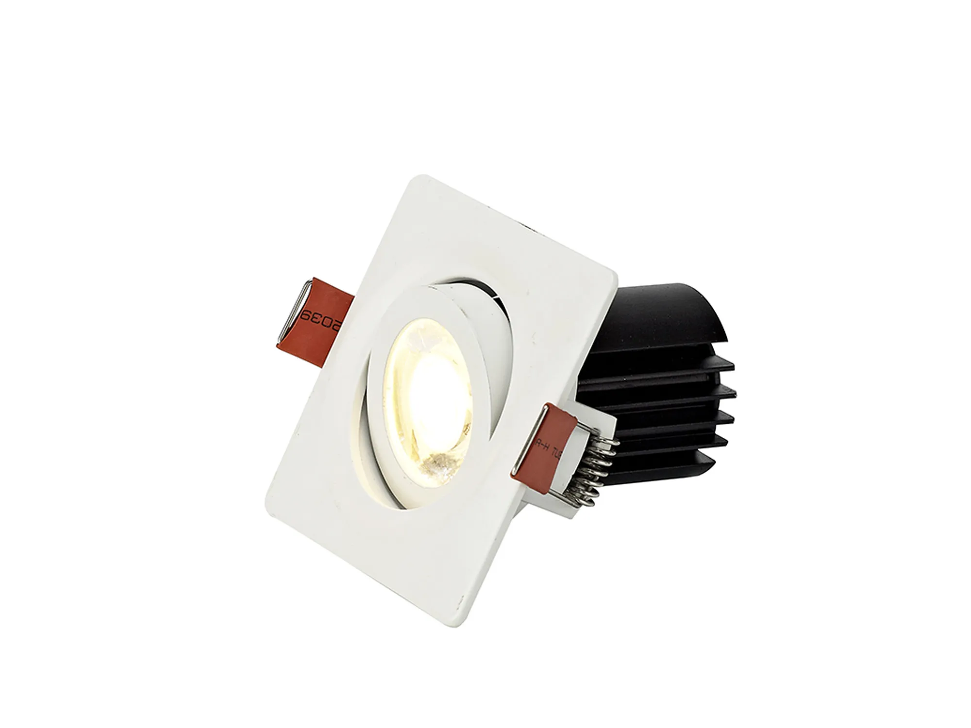 DM202279  Bama S 12 Tridonic Powered 12W 2700K 1200lm 12° CRI>90 LED Engine White Adjustable Square Recessed Spotlight, IP20